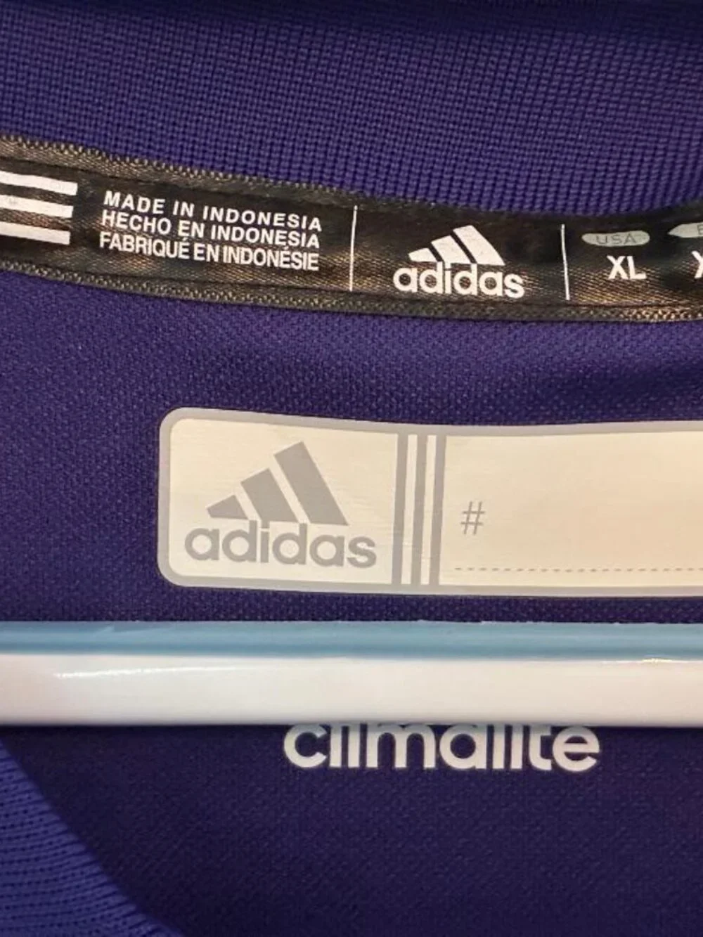 Adidas Golf Polo Climalite Mens XL Purple Horizontal Stripes Wicking Quick Dry